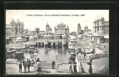 AK London, Franco-British Exhibition 1908, Court of Honour