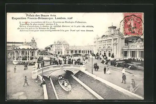 AK Londres, Exposition Franco-Britannique 1908, Palais des Beaux Arts
