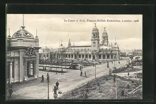 AK London, Franco-British Exhibition 1908, In Court of Arts