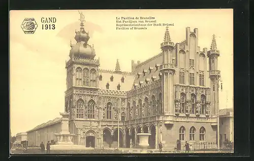 AK Gand, Exposition Internationale et Universelle 1913, Le Pavillon de Bruxelles