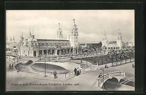 AK London, Franco-British Exhibition 1908, Court of Arts