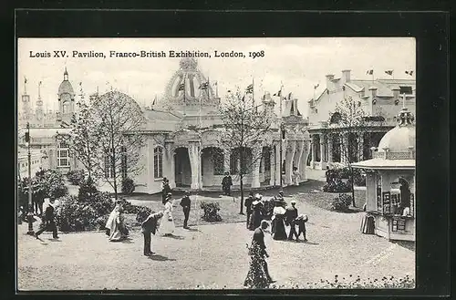 AK London, Franco-British Exhibition 1908, Louis XV. Pavilion