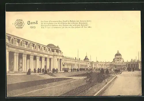 AK Gand, Exposition Internationale et Universelle 1913, La Cour d` honneur