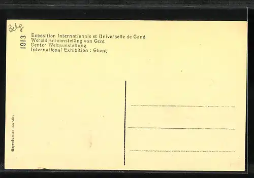 AK Gand, Exposition Internationale et Universelle 1913, La Cour d` honneur