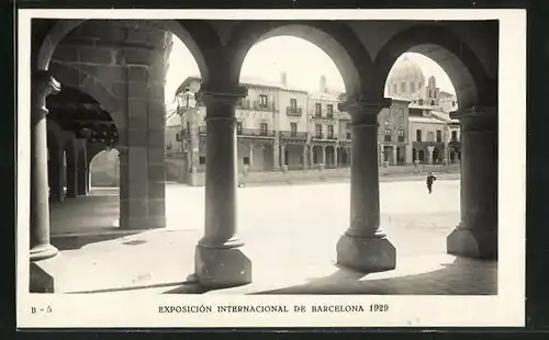 AK Barcelona, Exposition International 1929, Grand Place