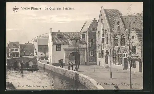 AK Gand, Exposition Internationale et Universelle 1913, Le Quai des Bateliers