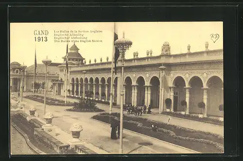 AK Gand, Exposition Internationale et Universelle 1913, Les Halles de la Section Anglaise