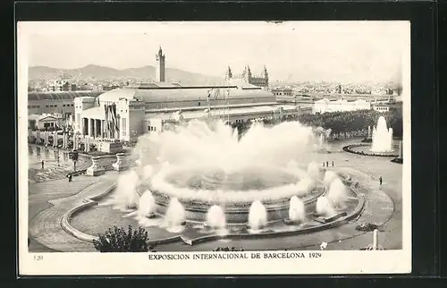 AK Barcelona, Exposicion Internacional 1929, Fontaine Monumentale