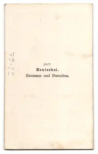 Fotografie Figurengruppe von Hentschel, Hermann und Dorothea