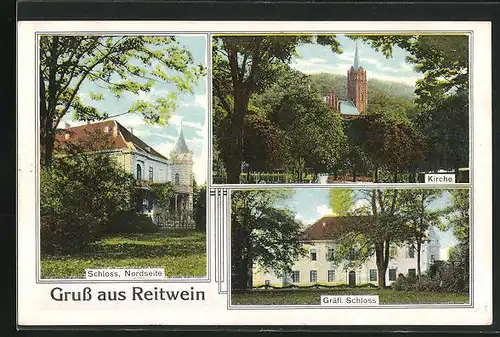AK Reitwein, Gräfl. Schloss, Kirche