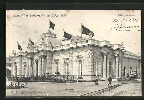 AK Liège, Exposition universelle 1905, La Palais des Fetes