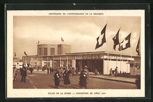 AK Liege, Exposition 1930, Palais de la Suisse