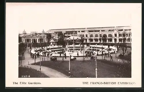 AK London, Franco-British Exhibition 1908, The Elite Gardens