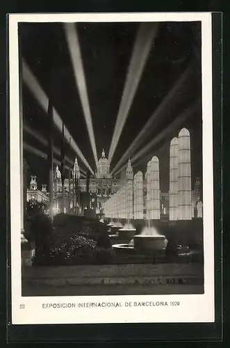 AK Barcelona, Exposicion Internacional 1929, Pueblo Espanol, Avenida Reina Maria Cristiana