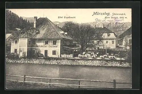 AK Mürzsteg, Blick auf Hotel Gasthof Engelbrecht