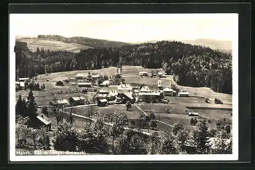 AK Mauth, Blick vom Berg auf den Ort