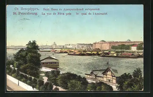 AK St. Petersbourg, La vue de Néva près le quai de l`Amirauté