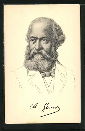 AK Komponist Charles Gounod, Halbportrait mit Bart