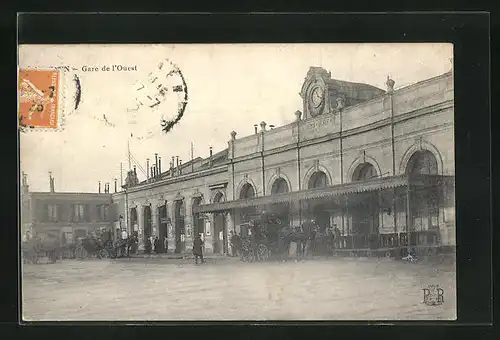 AK Caen, Gare de l'Ouest, Bahnhofsgebäude