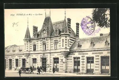 AK Vitre, La Gare, Bahnhofsgebäude