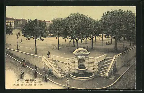 AK Annonay, Fontaine J.-B. Bechetoille, Place du Champ de Mars