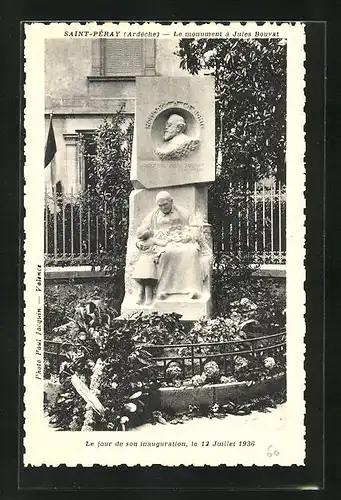 AK Saint-Peray, Le monument a Jules Bouvat