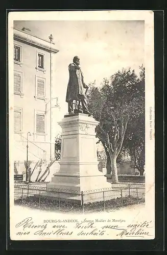 AK Bourg-St-Andeol, Statue Madier de Montjau