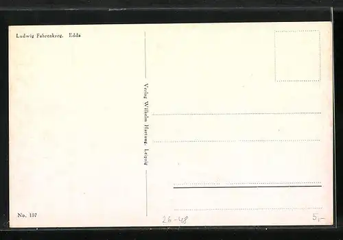 Künstler-AK Ludwig Fahrenkrog: Edda, Isländische Heldensagen