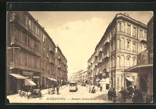 AK Alexandrie, Rue de la Gare de Ramlech