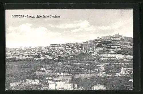 AK Cortona, Panorama vista dalla Stazione