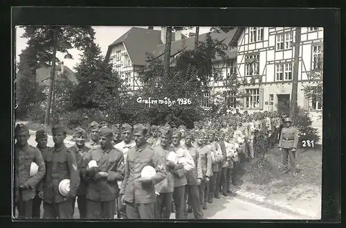 Foto-AK Grafenwöhr, Soldaten in Uniformen 1936