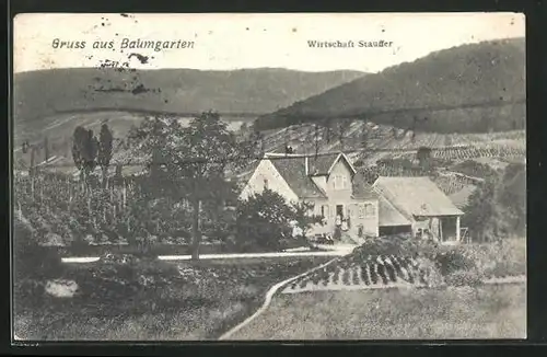 AK Gengenbach - Baumgarten, Gasthaus Wirtschaft Stauffer