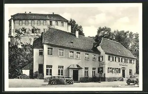 AK Hochhausen a. N., Metzgerei und Gasthaus zur Krone