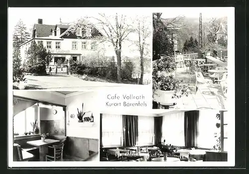 AK Bärenfels, Cafe Vollrath, Innenansichten Gasträume, Terrasse