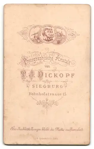 Fotografie T. J. Dickopf, Siegburg, Portrait wunderschönes Fräulein mit zurückgebundenem Haar