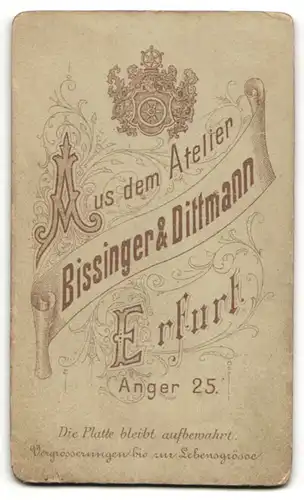 Fotografie Bissinger & Dittmann, Erfurt, Portrait junges bürgerliches Paar