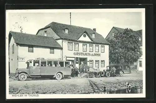 AK Miehlen i. Taunus, Gasthaus zur Rose von J. A. Franz