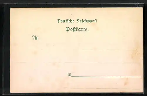 Lithographie Sayn, Gasthof F. W. Fillinger, Kirche und Pfarrhaus, Wasserfall