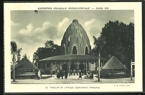 AK Paris, Exposition coloniale internationale 1931, Pavillon de l`Afrique Equatoriale Francaise