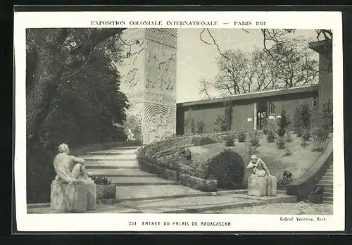 AK Paris, Exposition coloniale internationale 1931, Entree du Palais de Madagascar