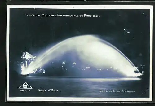 AK Paris, Exposition coloniale internationale 1931, Pont d`Eaux