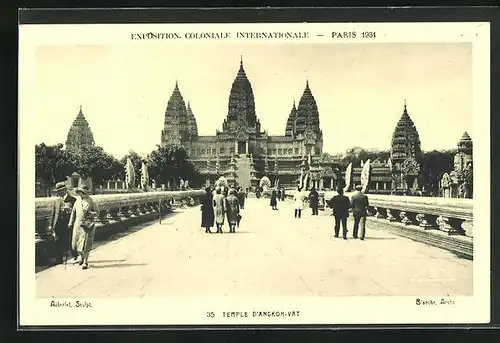 AK Paris, Exposition coloniale internationale 1931, Temple d`Angkor-Vat