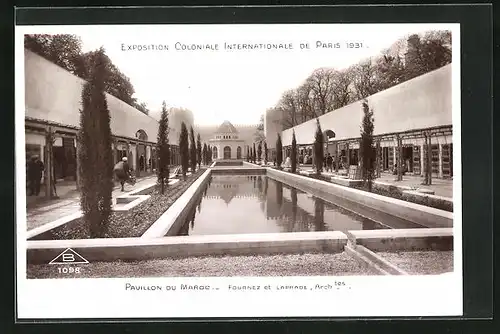 AK Paris, Exposition coloniale internationale 1931, Pavillon du Maroc, Fournez et Laprade, Archtes