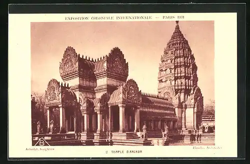 AK Paris, Exposition coloniale internationale 1931, Temple d'Angkor