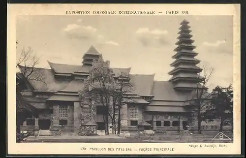 AK Paris, Exposition coloniale internationale 1931, Pavillon des pays-bas, Facade principale