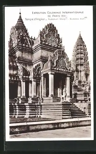 AK Paris, Exposition coloniale internationale 1931, Temple d`Angkor, Auberlet Sculp