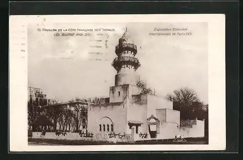AK Paris, Exposition coloniale internationale 1931, Pavillon de la côte francaise des Somalis