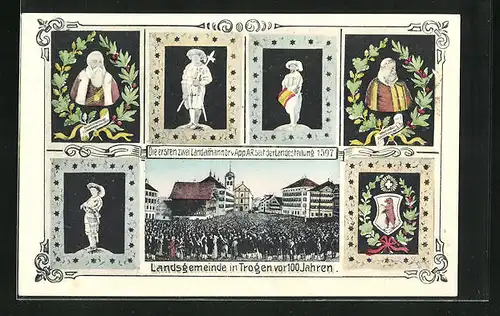 AK Trogen, Landsgemeinde, Die ersten zwei Landsmänner seit der Landesteilung 1597, Wappen