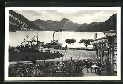 AK Alpnachstad, Blick vom Hotel Pilatus auf den Vierwaldstättersee