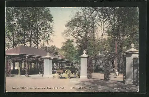 AK Baltimore, MD, Druid Hill Avenue Entrance of Druid Hill Park